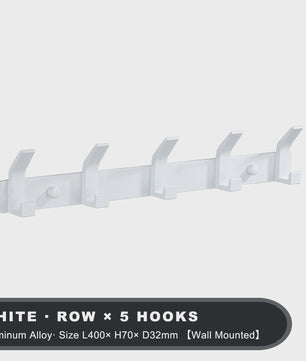 Moderne Aluminium Wandhaken Zwart - Ophangrek voor Handdoeken, Jassen en Meer