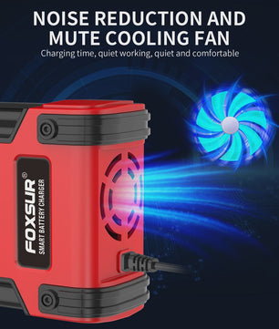 Volautomatische Auto Acculader 12V 12A met Digitaal Display & Puls Onderhoud