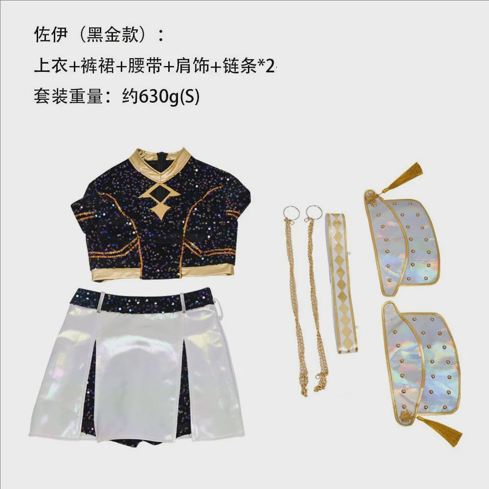 Glitter Cosplay Kostuum Set voor Dames - Feest, Carnavalsoutfit & Rollenspel