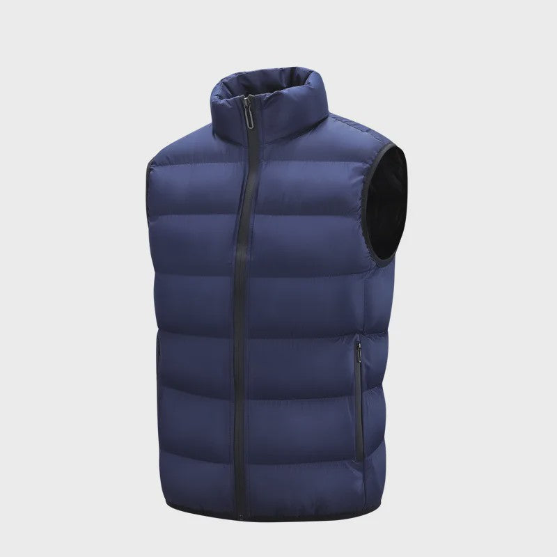 Herfst Winter Heren Vest - Warm, Waterdicht en Casual Stand-up Collar Gilet