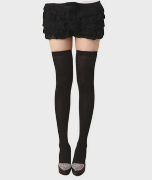 Dames Hoge Sokken Over de Knie - Zwart, Wit & Kleurrijk - Warm & Stijlvol