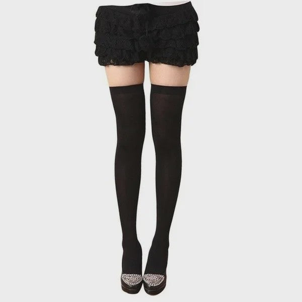 Dames Hoge Sokken Over de Knie - Zwart, Wit & Kleurrijk - Warm & Stijlvol