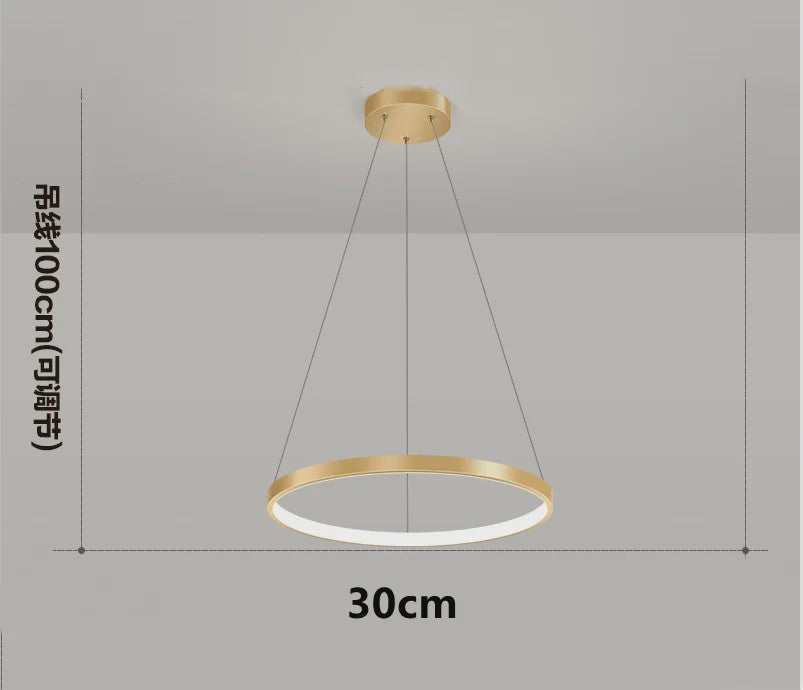 Moderne Minimalistische LED Ring Plafondlamp - Stijlvolle Hanglamp voor Woonkamer & Eetkamer