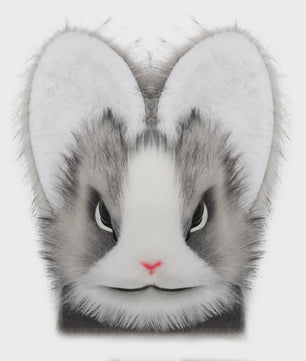 Realistisch Pluche Konijnenmasker - Fursuit Accessoire voor Cosplay, Feest & Halloween