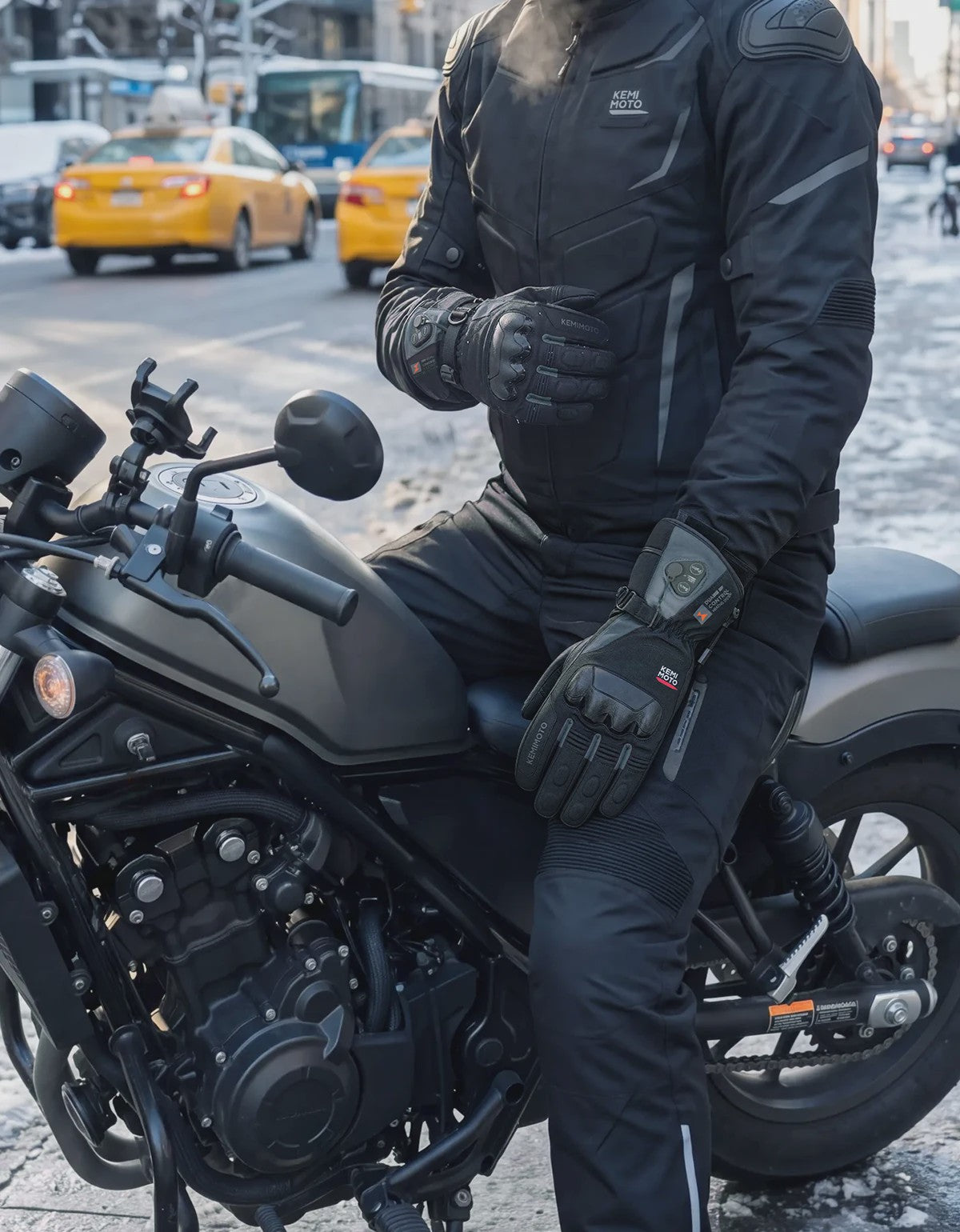 KEMIMOTO Verwarmde Motorhandschoenen - Waterdicht, Oplaadbaar & Warm voor de Winter