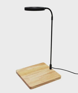 Verstelbare 10W LED Aquarium Lamp met Houten Basis & USB - Ideaal voor Landschapsverlichting