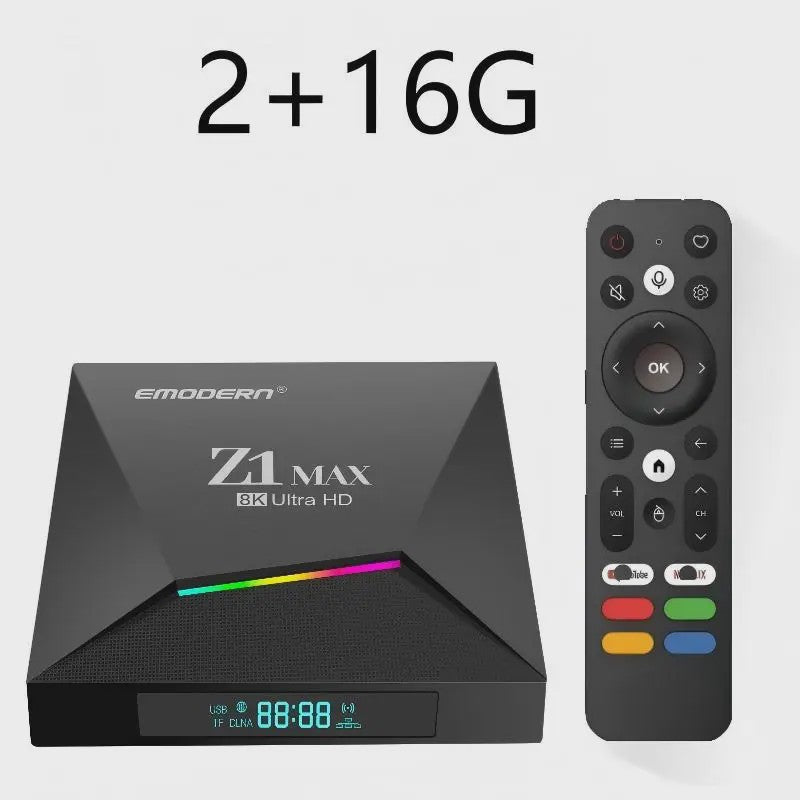 Z1 Max Android 15 Smart TV Box: 8K Ultra HD Media Player met 4GB RAM & Dual WiFi