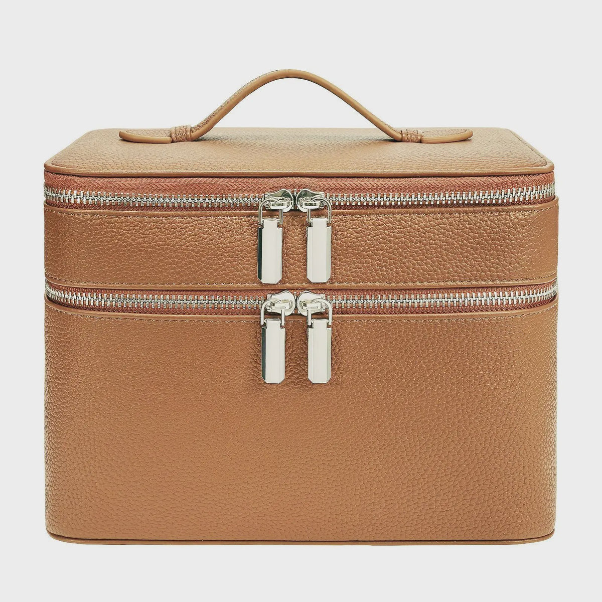 Dubbellaagse Make-up Tas - Draagbare Professionele Cosmetica Organizer met Verstelbare Vakken