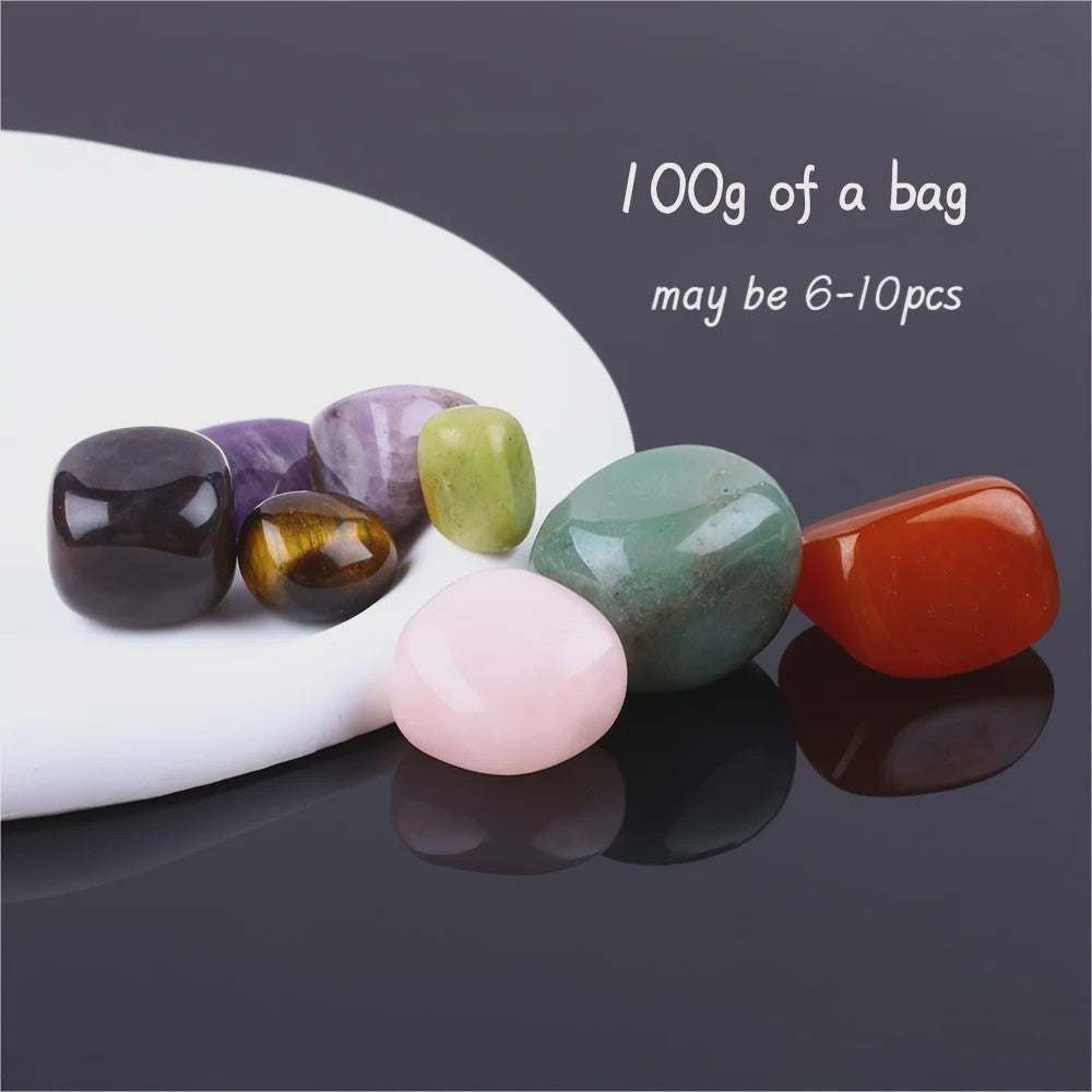100g Mix Edelstenen Tumblestones - Natuurlijke Gepolijste Kristallen voor Decoratie
