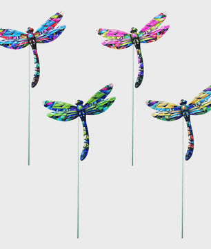 Set van 4 Decoratieve Tuin Vlinders - IJzeren Sierobjecten voor Buiten