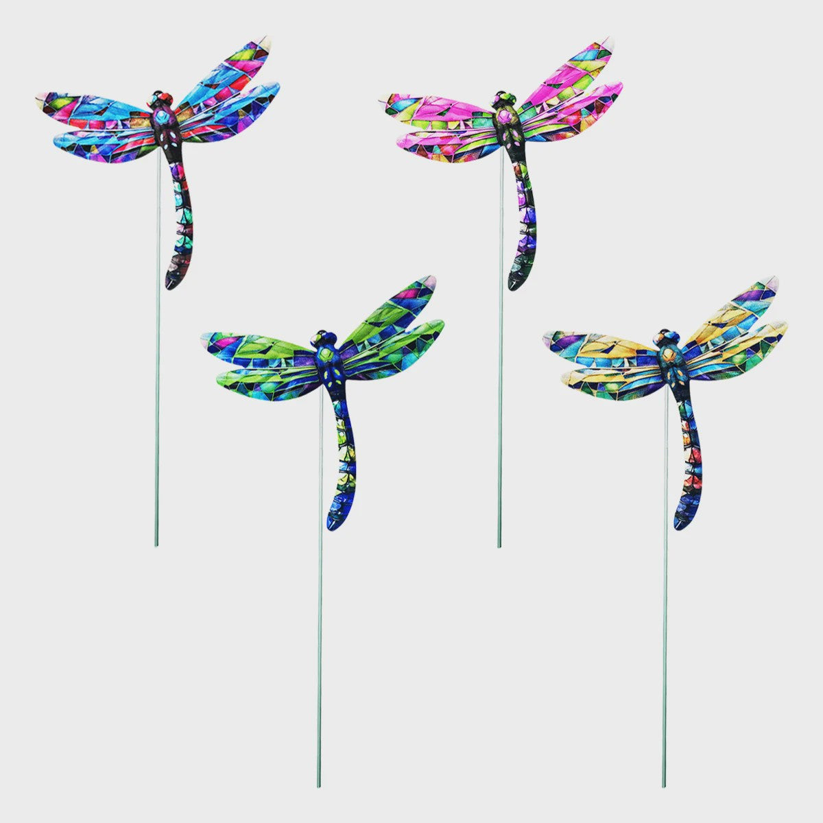 Set van 4 Decoratieve Tuin Vlinders - IJzeren Sierobjecten voor Buiten
