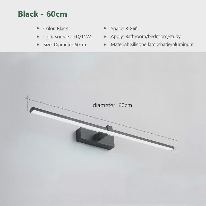Moderne LED Wandlamp Badkamer - Stijlvol Aluminium met 3 Kleuren Licht