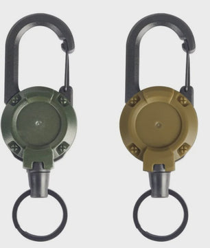 Robuuste Intrekbare Sleutelhanger met Karabijnhaak - Ideaal voor ID-badges, Sleutels & Outdoor