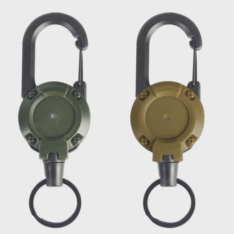 Robuuste Intrekbare Sleutelhanger met Karabijnhaak - Ideaal voor ID-badges, Sleutels & Outdoor