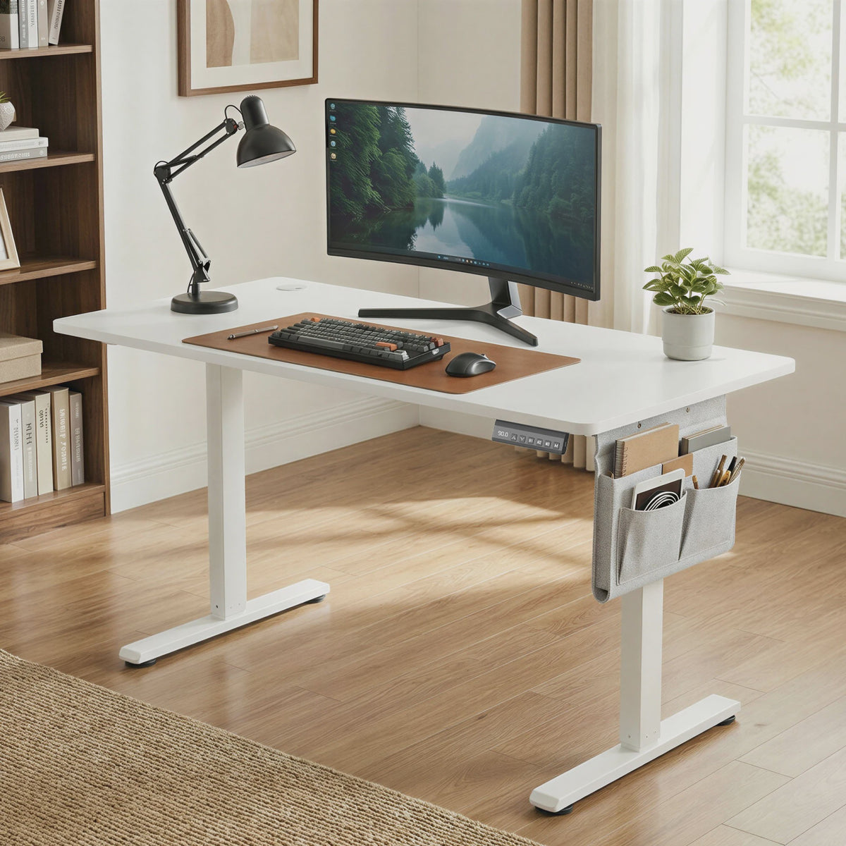 Elektrisch in hoogte verstelbaar bureau 140x60 cm - Songmics