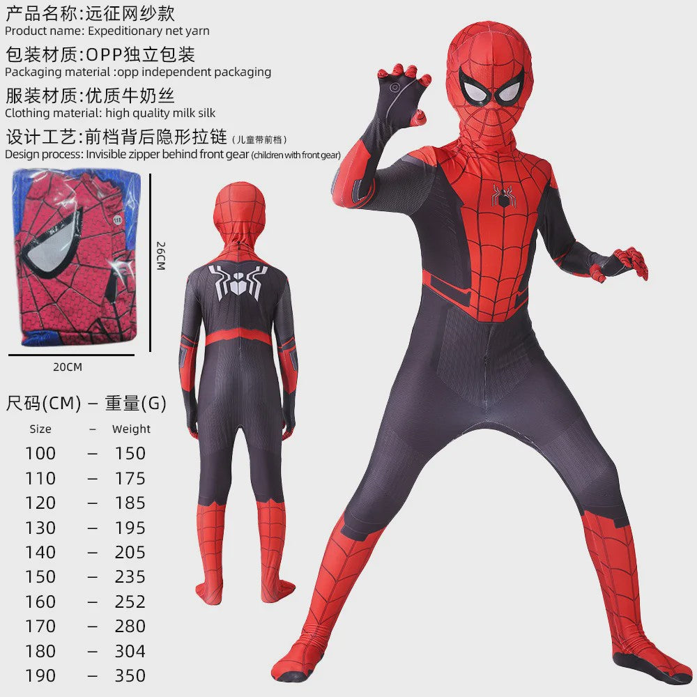 Realistisch Spider-Man Cosplay Kostuum - Volledig Pak (100-190cm)