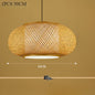 Bamboe Hanglamp Natuurlijk Rotan - Handgeweven, E27 Fitting, 40/50/60cm - Sfeervolle Verlichting voor Woonkamer, Café & Restaurant