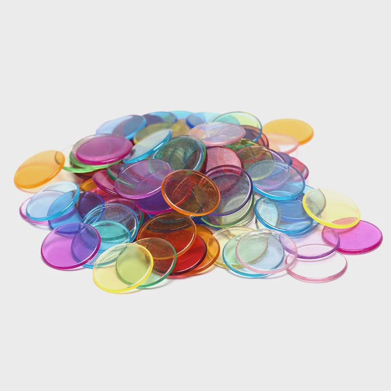 100 Stuks 19mm Poker Chips & Bingo Chips - Plastic Spel Fiches