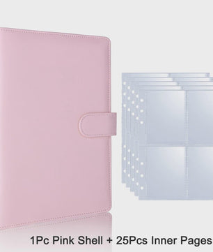 A5 Kpop Fotokaart Binder: Verzamelboek voor Idoolkaarten & Foto's - 25 Pagina's met 4 Vakjes