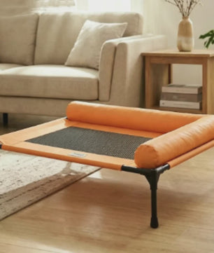 Verkoelend Hondenhok Bed met Kussen, Ademend Mesh, Wasbaar - Ideaal voor Binnen, Buiten, Camping & Patio