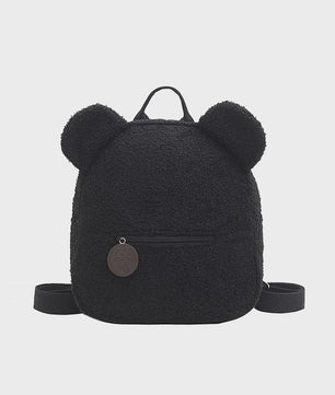 Schattige Kinderrugzak met Berenoren - Zacht Lamswol Fleece
