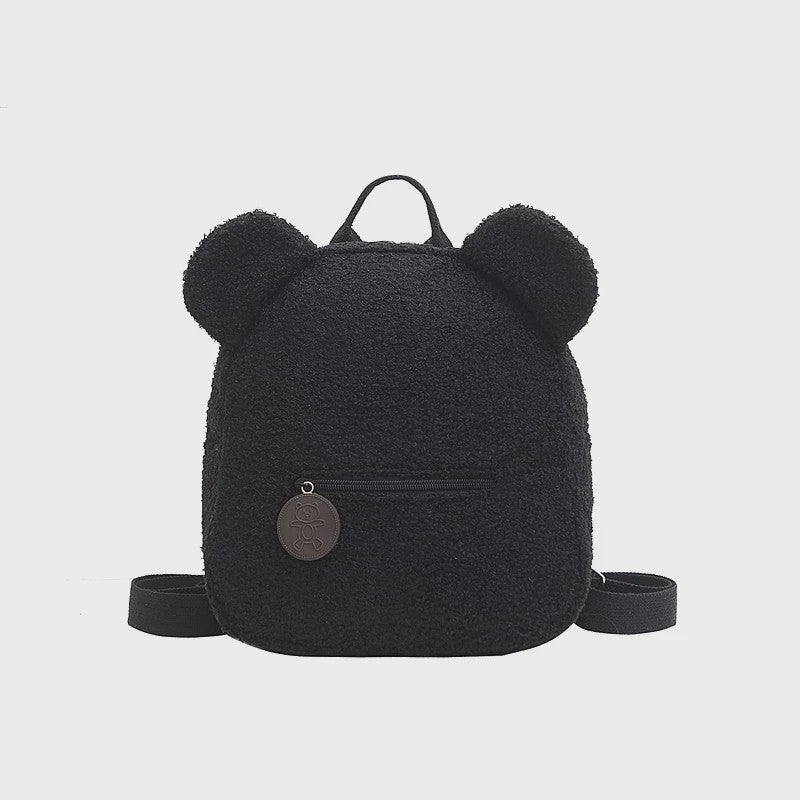 Schattige Kinderrugzak met Berenoren - Zacht Lamswol Fleece