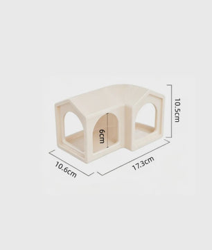 Keramisch Hamsterhuis & Speelhuisje - Comfortabel Nestje voor Kleine Huisdieren