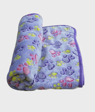 Zachte Pluche Deken voor Huisdieren - Warm & Comfortabel met Schattige Cartoon Pootjesprint