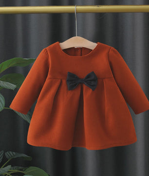 Schattige Baby Meisjes Jas - Wolmix met Strik - Herfst/Winter