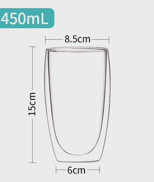 Dubbelwandige Glazen Mokken - Hittebestendig & Handgemaakt voor Koffie, Thee, Bier & Whiskey