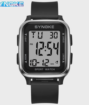SYNOKE Heren Sport Horloge - Militair Digitaal Waterdicht met Alarm & Stopwatch