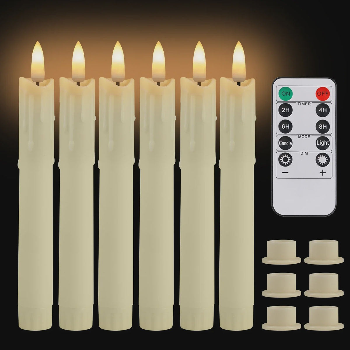 LED Flamlamp Kaarsen (6/18/24 stuks) met Afstandsbediening - Veilige Sfeerverlichting