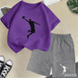 Kinder T-shirt en Short Set - Zomer Sportieve Mode met Grafische Print