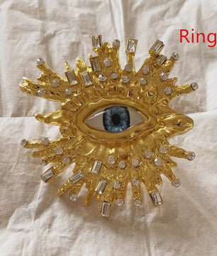 Gouden Baroque Oog Oorbellen - Statement Dames Sieraden