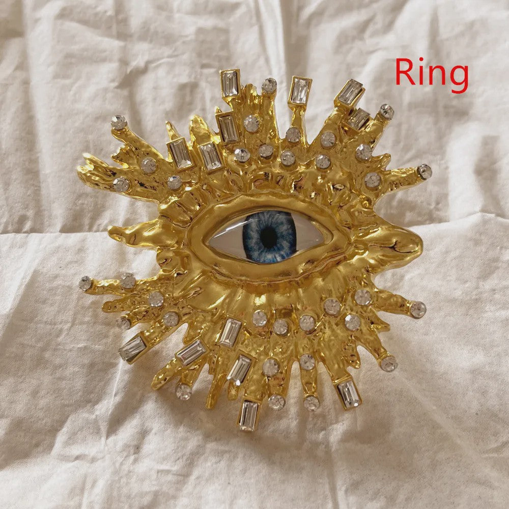 Gouden Baroque Oog Oorbellen - Statement Dames Sieraden