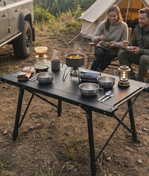 IGT Aluminium Campingtafel - Opvouwbaar, Verstelbaar & Draagbaar