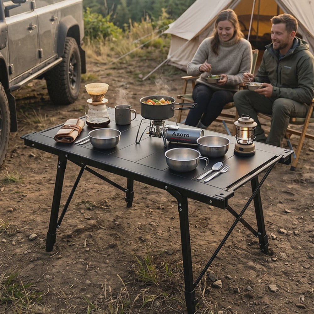 IGT Aluminium Campingtafel - Opvouwbaar, Verstelbaar & Draagbaar