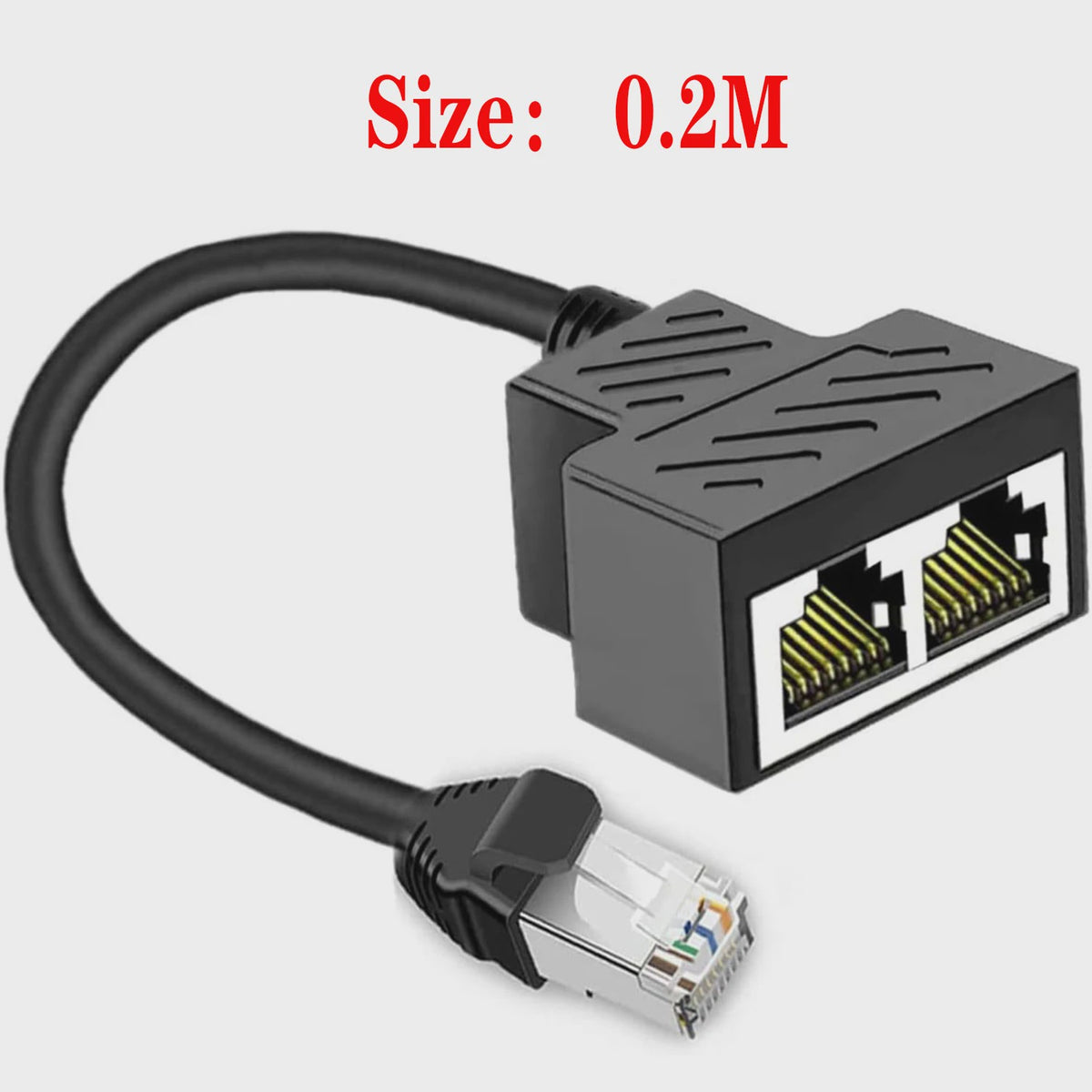 RJ45 Netwerk Splitter Adapter 1 Male naar 2 Female - CAT6/CAT5 Compatibel