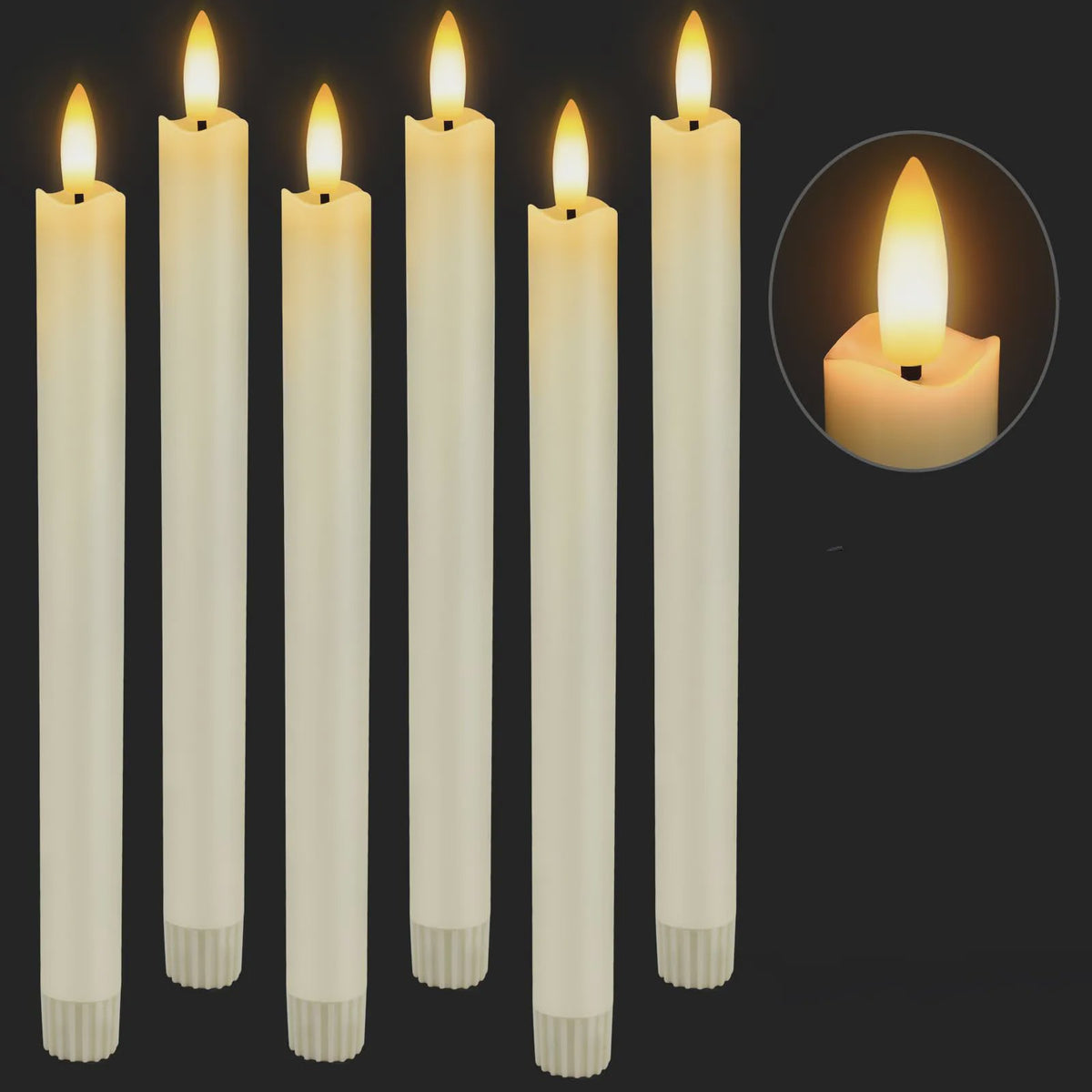 Set LED Kaarsen 12-120 Stuks - Flakkerend Vlam Effect, Afstandsbediening, Batterij, Decoratie