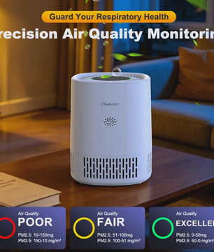 Chuboor Luchtreiniger H13 HEPA met WiFi & App Bediening - Stil & Compact voor Ruimtes tot 20m²