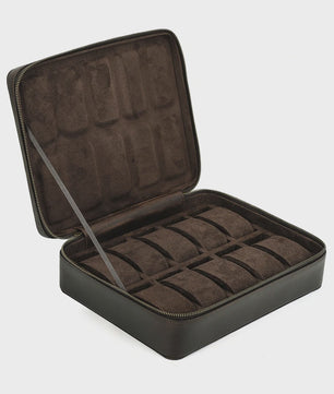 Luxe Leren Horlogedoos met 8 Vakken - Vintage Opbergkoffer voor Heren & Dames