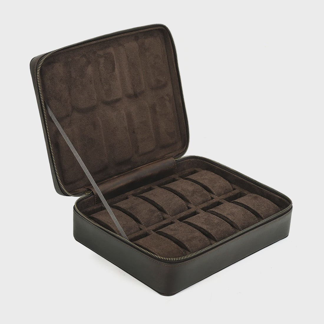 Luxe Leren Horlogedoos met 8 Vakken - Vintage Opbergkoffer voor Heren & Dames