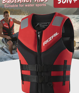 Veiligheidsvest Volwassenen - Neopreen Reddingsvest voor Watersport, Kajakken, Wakeboarden & Motorboten