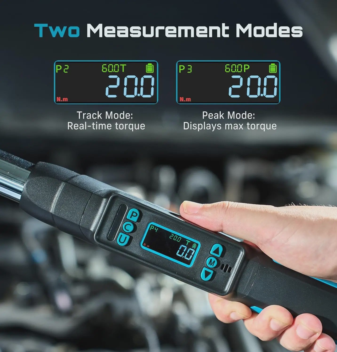 Digitale Momentsleutel 3/8" 220Nm met LCD, Track & Peak Modi, Geheugen & Alarm