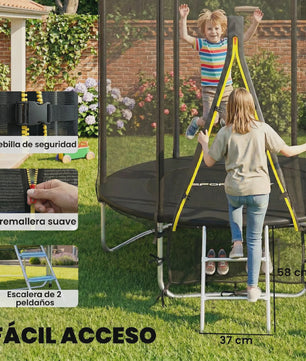 Sportnow Outdoor Trampoline Ø183 cm met Veiligheidsnet - Plezier voor +6 Jaar