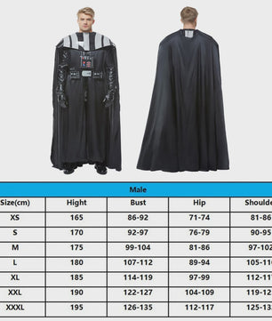 Darth Vader Cosplay Kostuum Heren - Compleet Halloween Verkleedpak met Cape