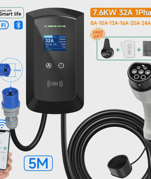 AFEEV 7.6/11/22kW 3-Fase EV Laadstation met Type 2 stekker, WiFi & App Controle