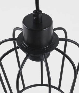 Vintage Industriële Tafellamp met Houten Accent - Zwart Metaal, E27 Fitting
