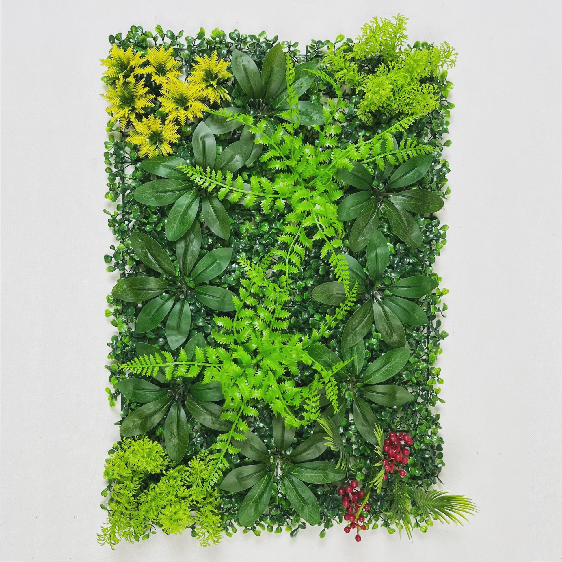 Kunstplant Muurpaneel Groen met Gras en Buxus - Decoratieve Privacy Schutting voor Buiten