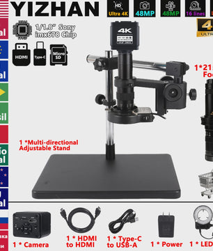 4K UHD Industriële Digitale Microscoop Camera met HDMI & USB voor Soldeerwerk